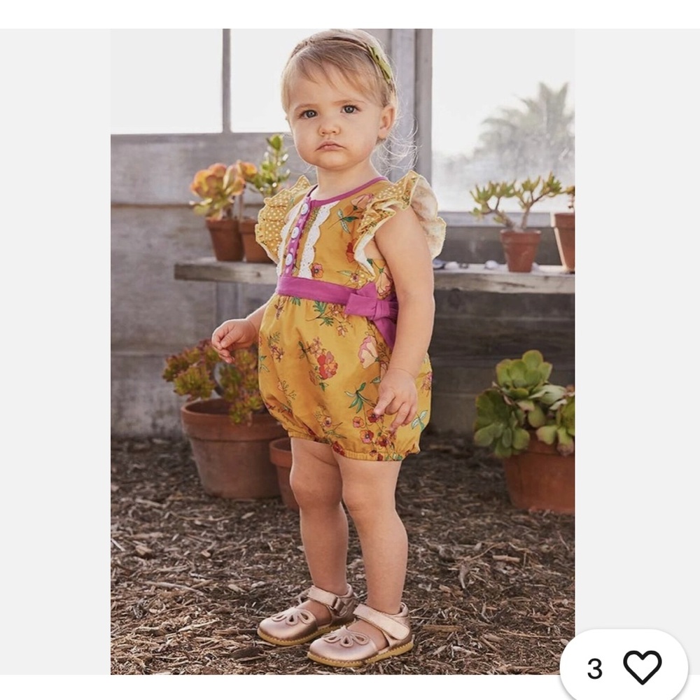 Matilda Jane Baby Girl Sunlight Bubble Romper Brilliant Daydream